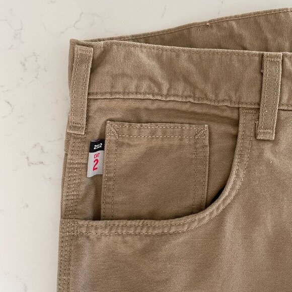 Carhartt Cat2 - 2112 7 Pocket Cotton Nylon Flame Resistant Pants Tan 40x30 NWOT - Picture 9 of 13